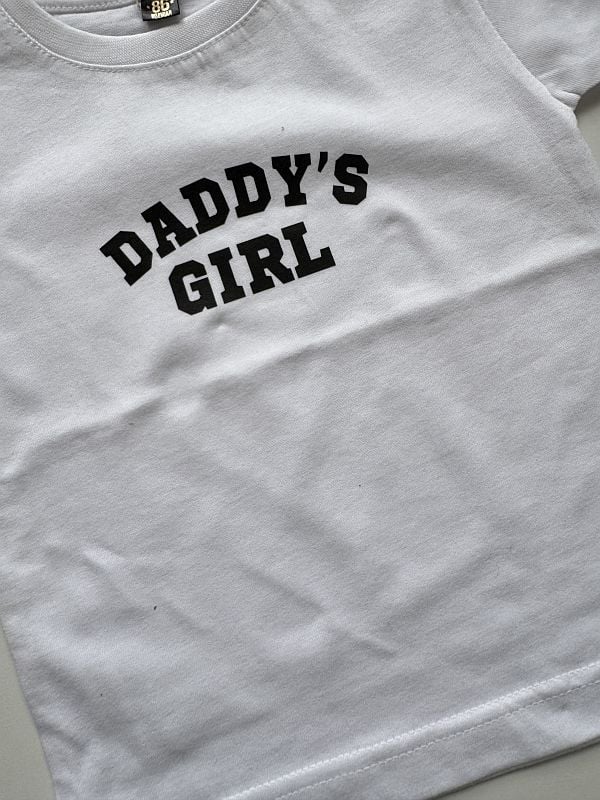 Koszulka biała krótki rękaw daddy's girl rozmiar 86