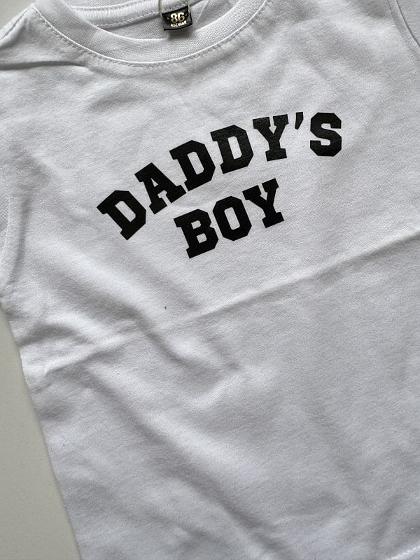 Koszulka biała krótki rękaw daddy's boy rozmiar 86