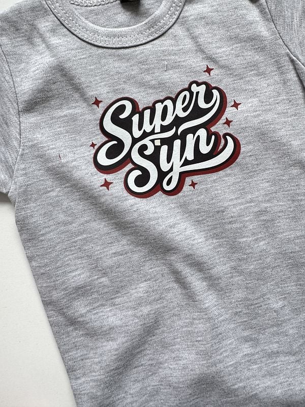 Body szare krótki rękaw super syn rozmiar 86