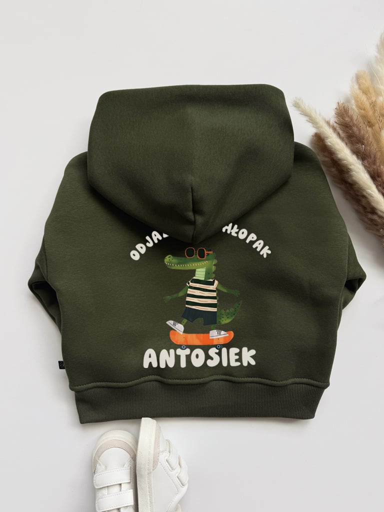 Bluza dziecięca z kapturem aligator odjazdowy chłopak