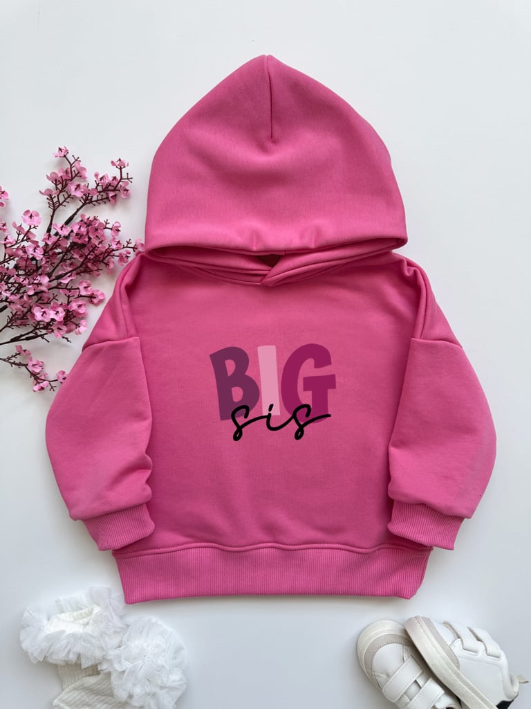 Bluza dziecięca z kapturem lil sis/ big sis