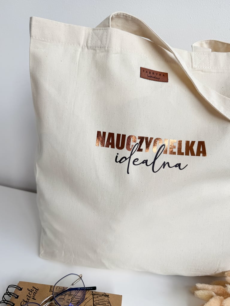 Torba z nadrukiem nauczycielka idealna
