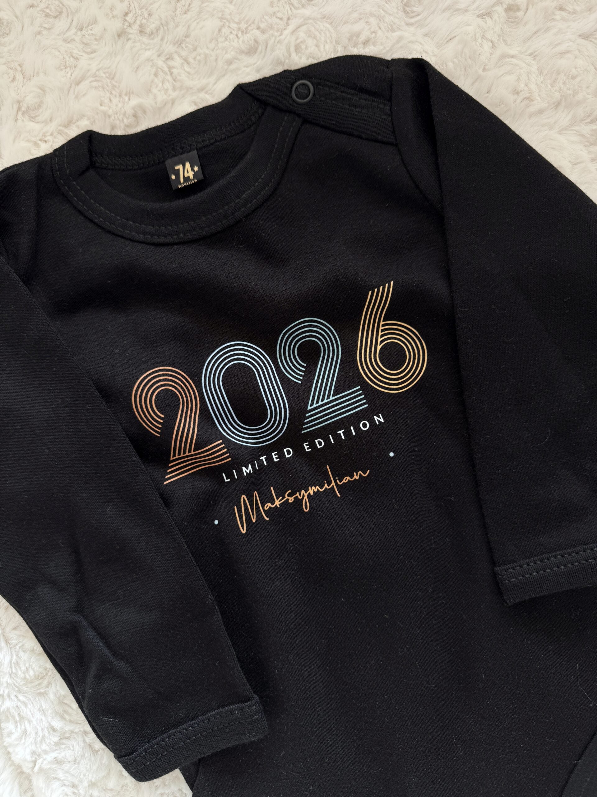 Body czarne długi rękaw limited edition Marsymilian rozmiar 74