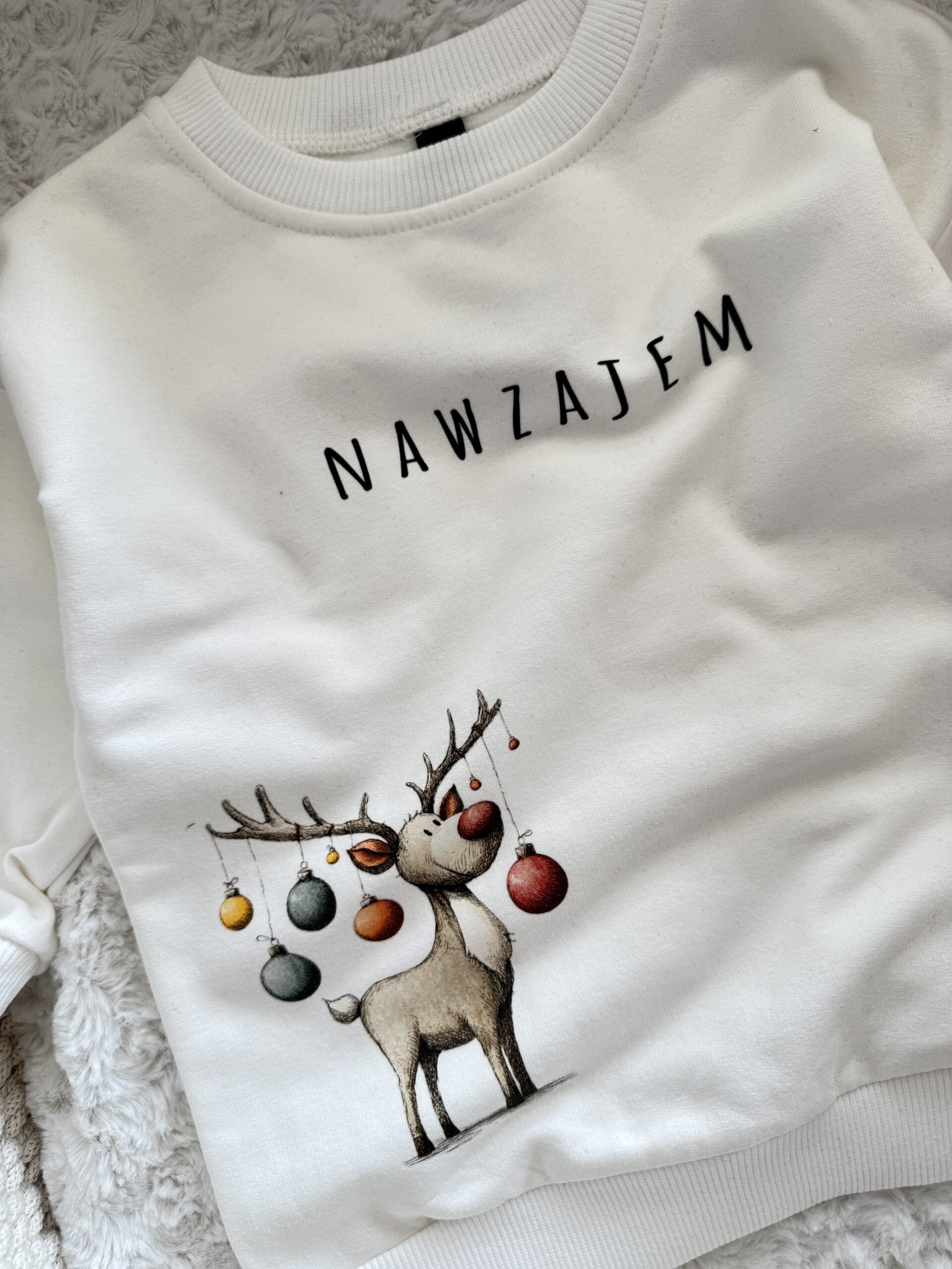 Bluza ecru renifr nawzajem rozmiar 86