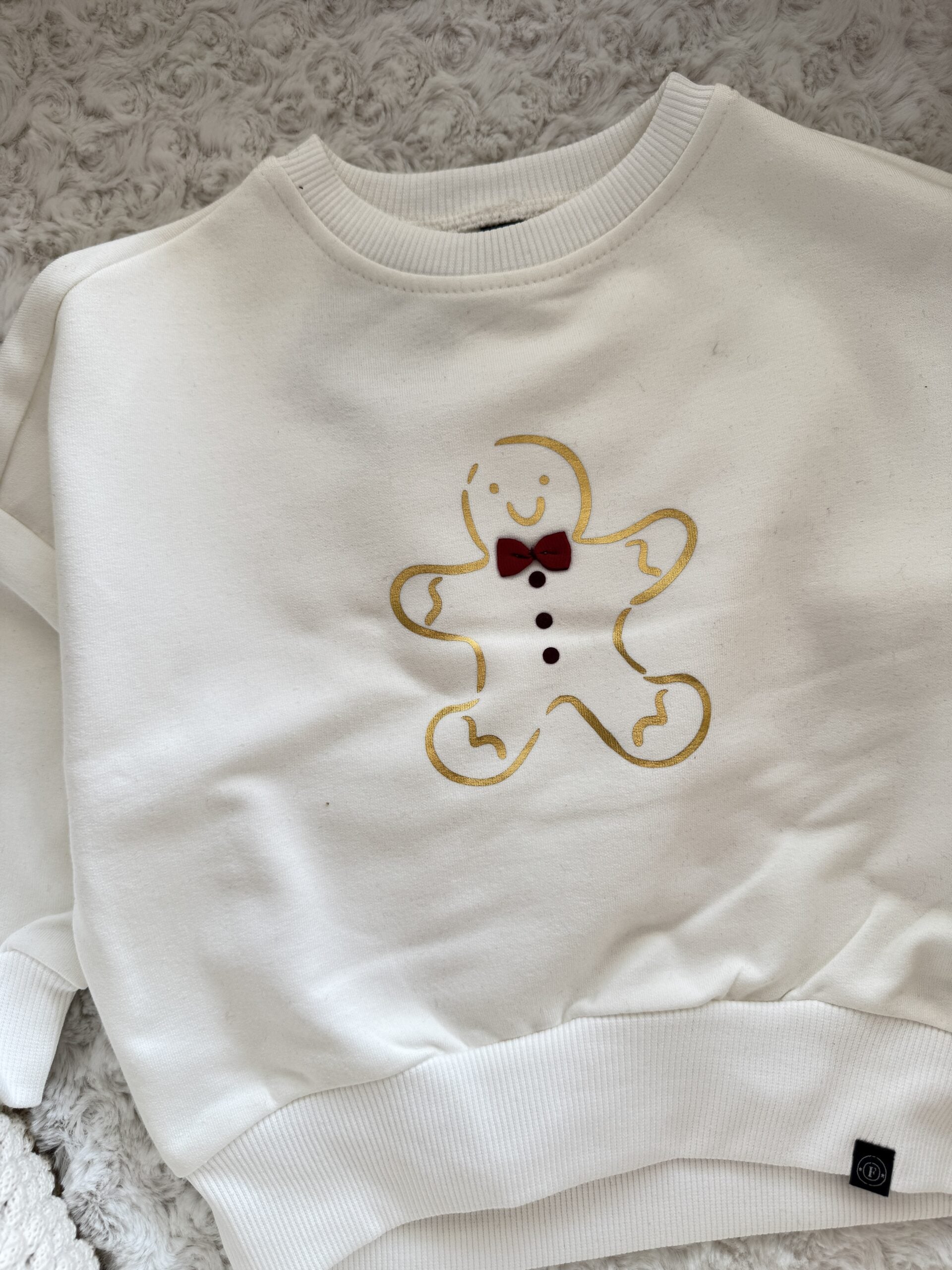 Bluza ecru złoty pierniczek rozmiar 86