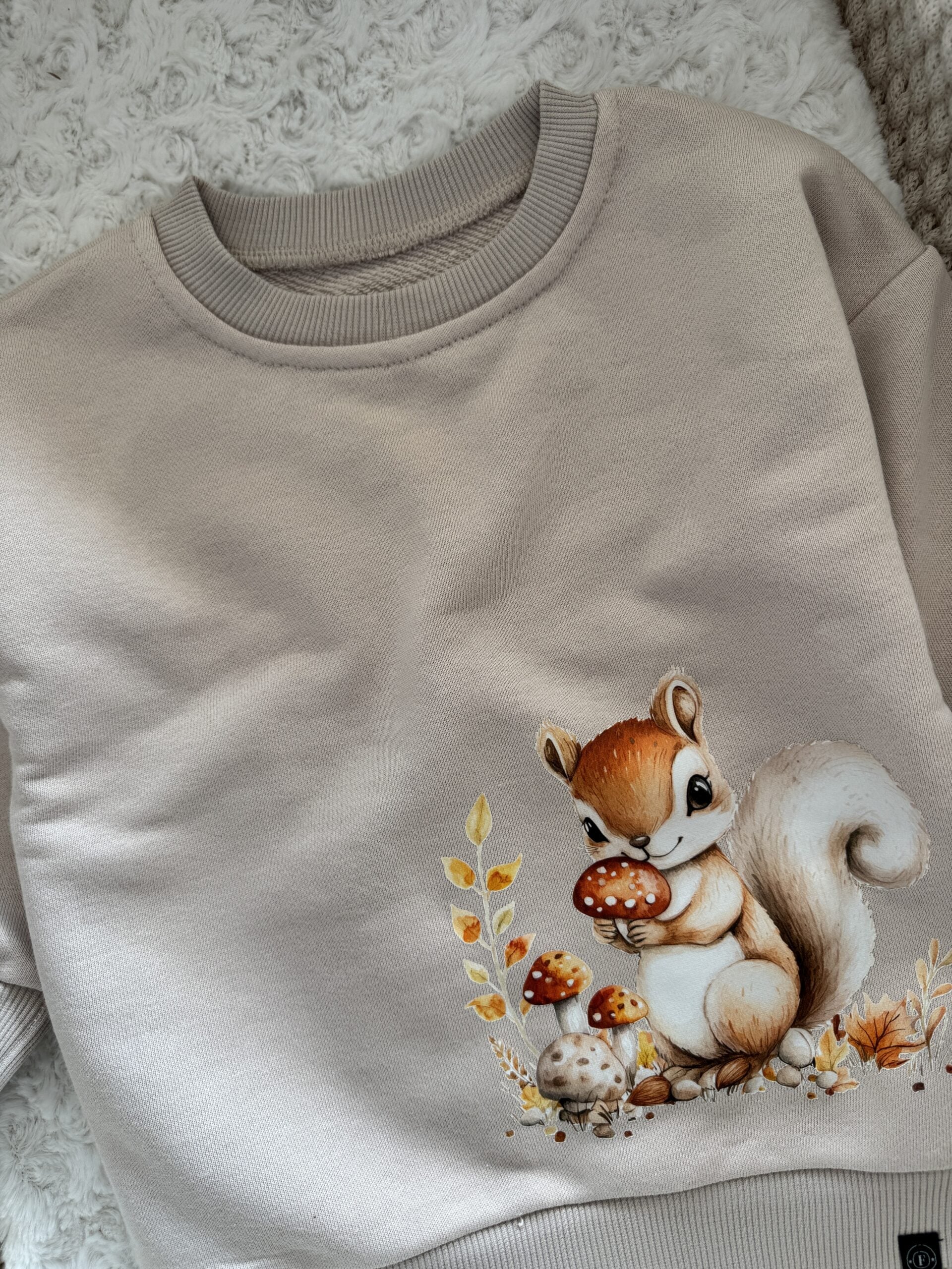 Bluza beżowa wiewiórka rozmiar 86