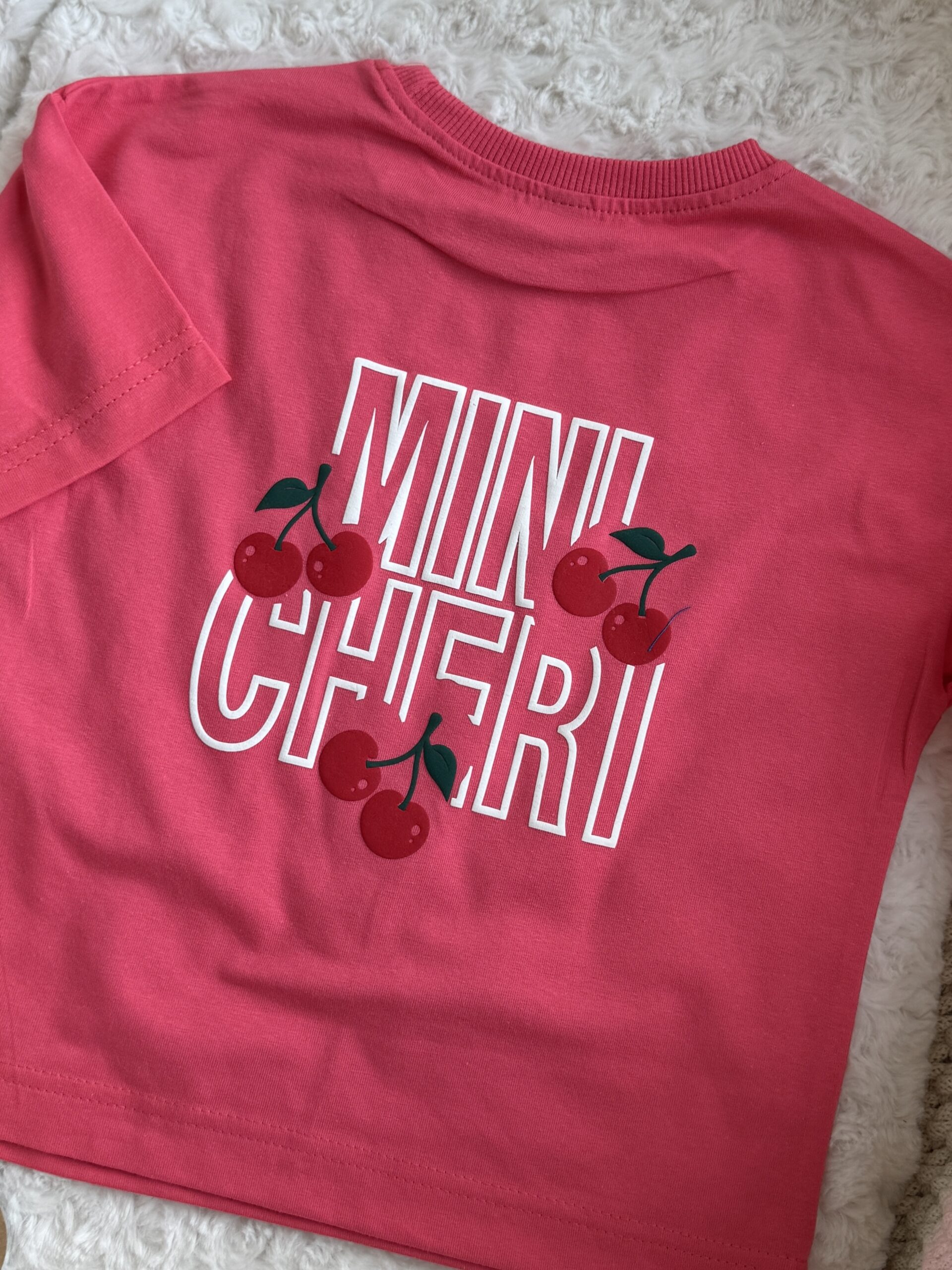 Koszulka koralowa krótki rękaw mini cheri rozmiar 92