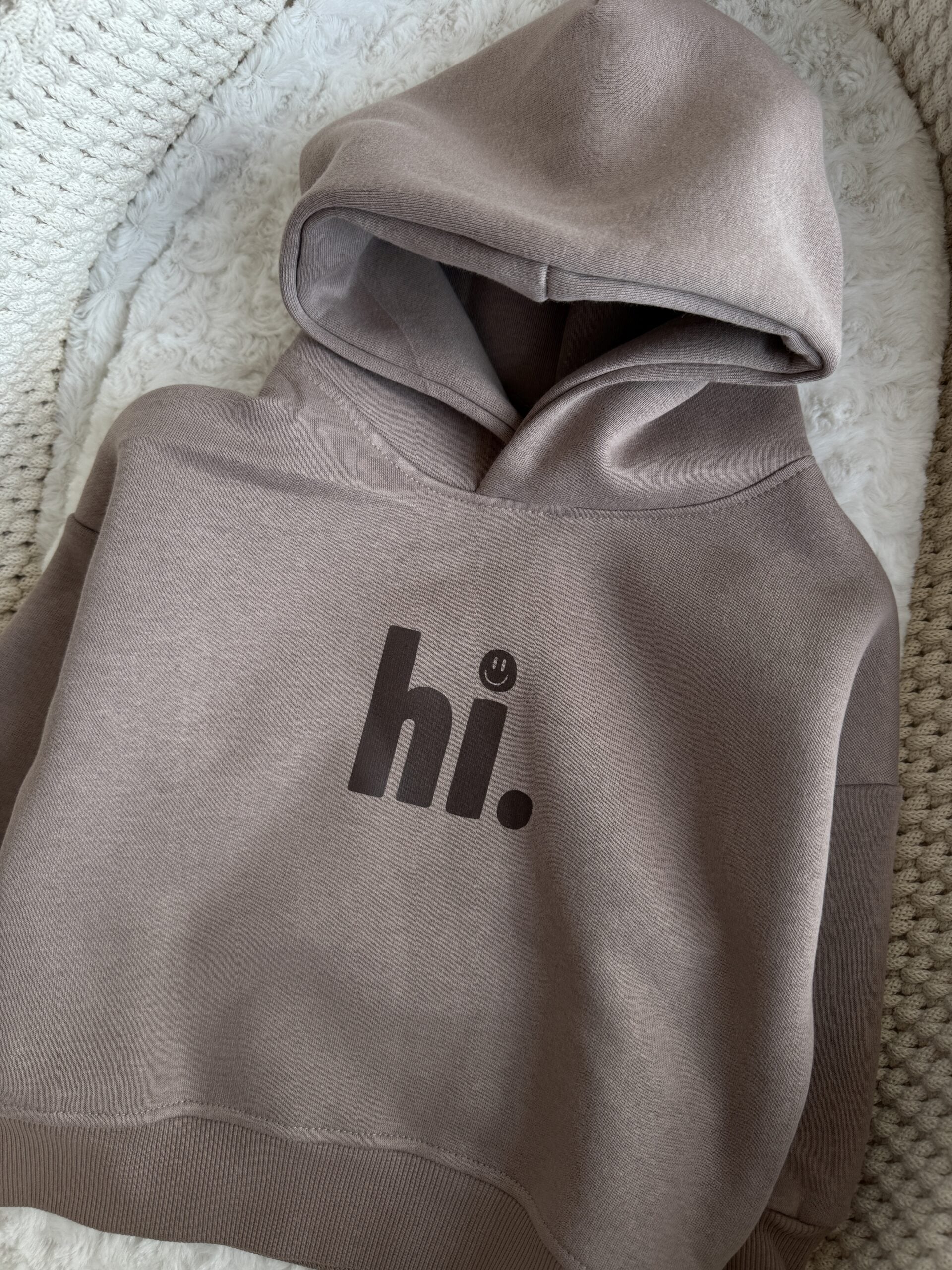 Bluza z kapturem kawowa hi rozmiar 92
