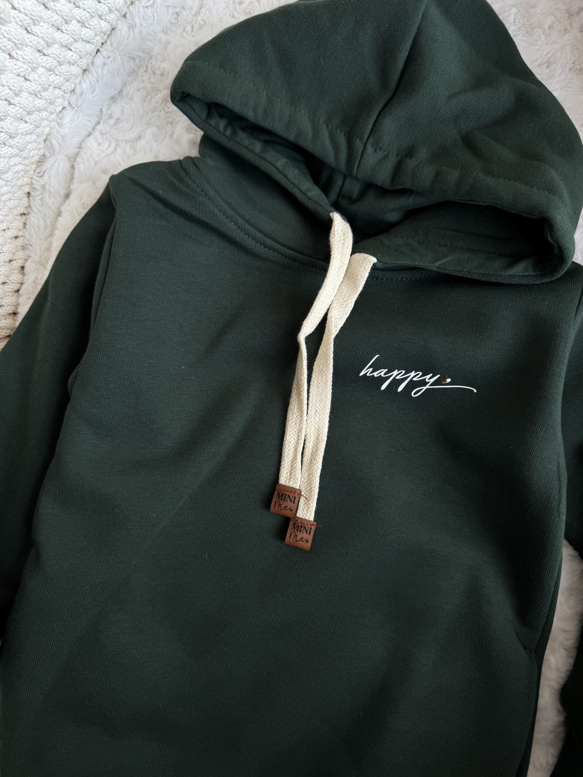 Bluza z kapturem zielona happy rozmiar 92
