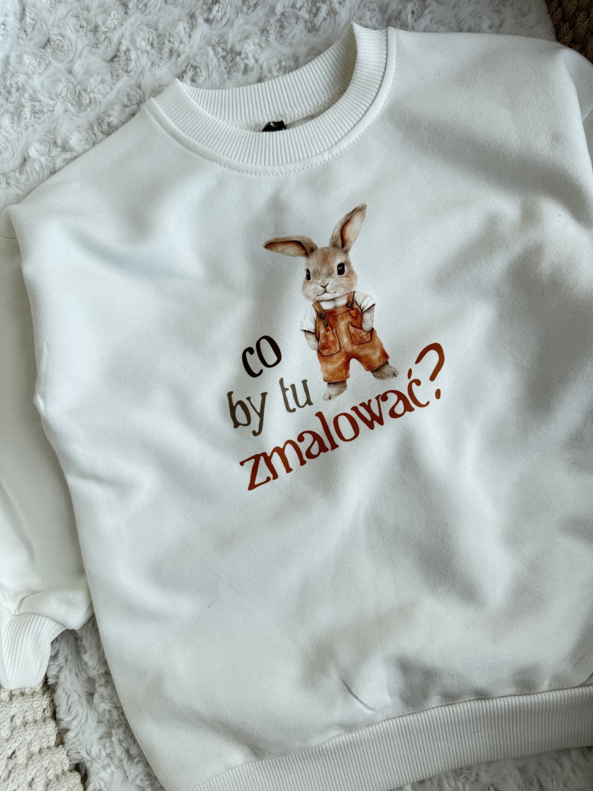 Bluza ecru co by tu zmalować rozmiar 92