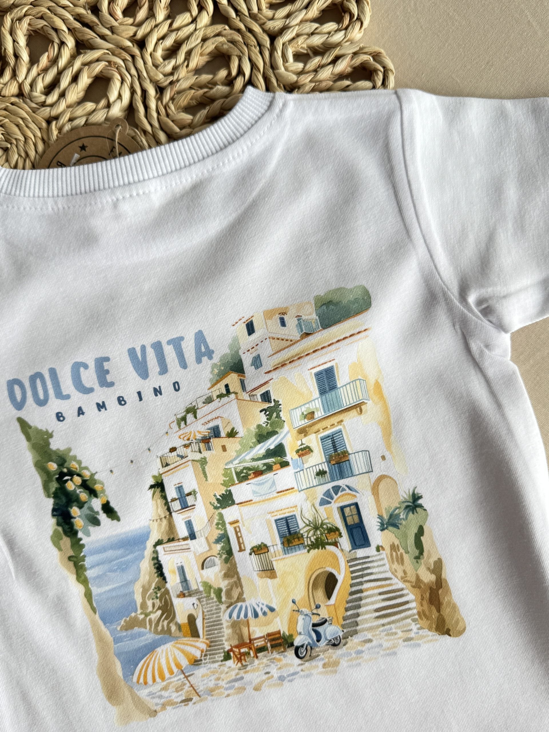 Koszulka biała krótki rękaw dolce vita bambino rozmiar 92