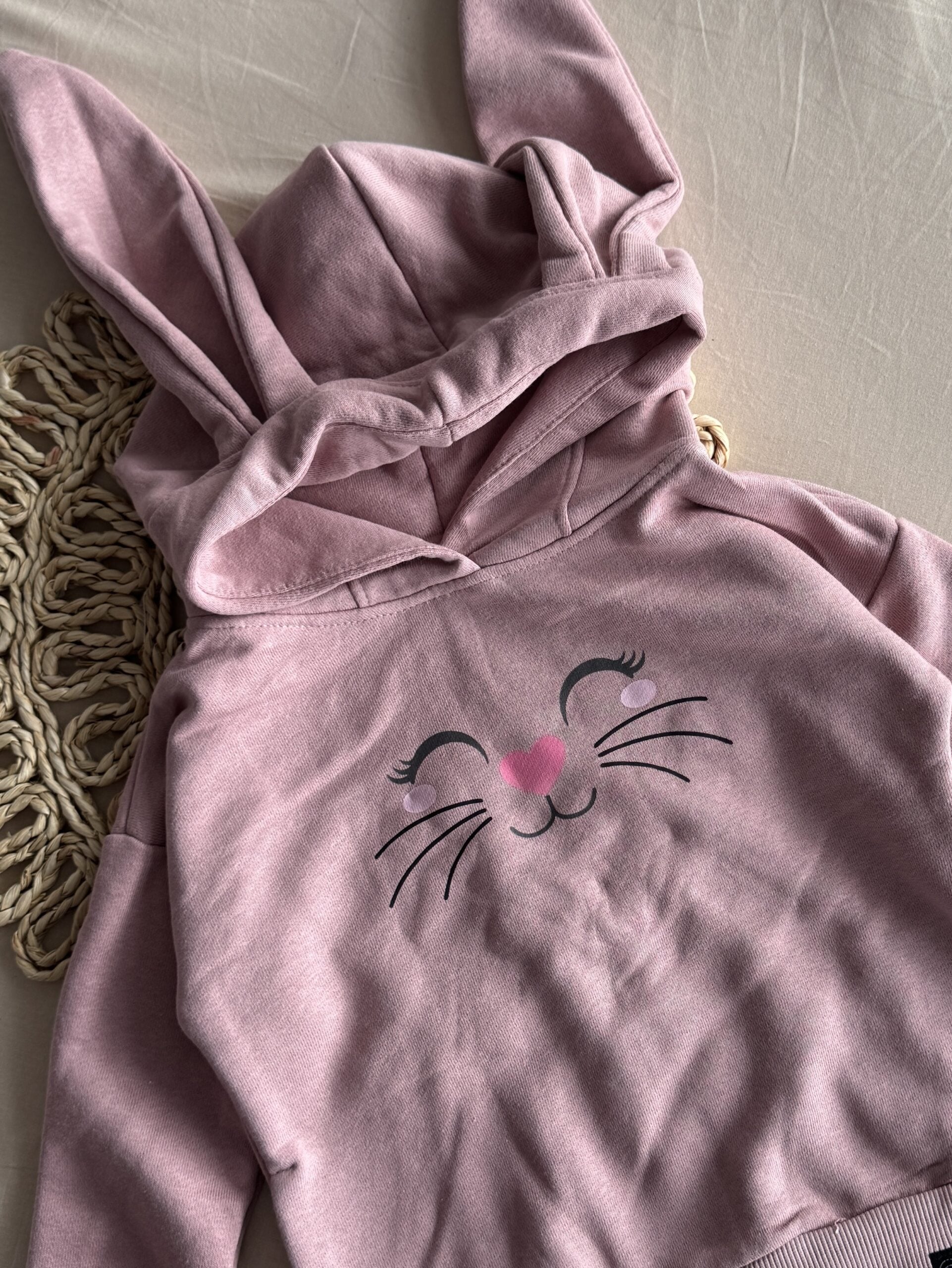 Bluza z uszami zajączka buzia zajączka rozmiar 92