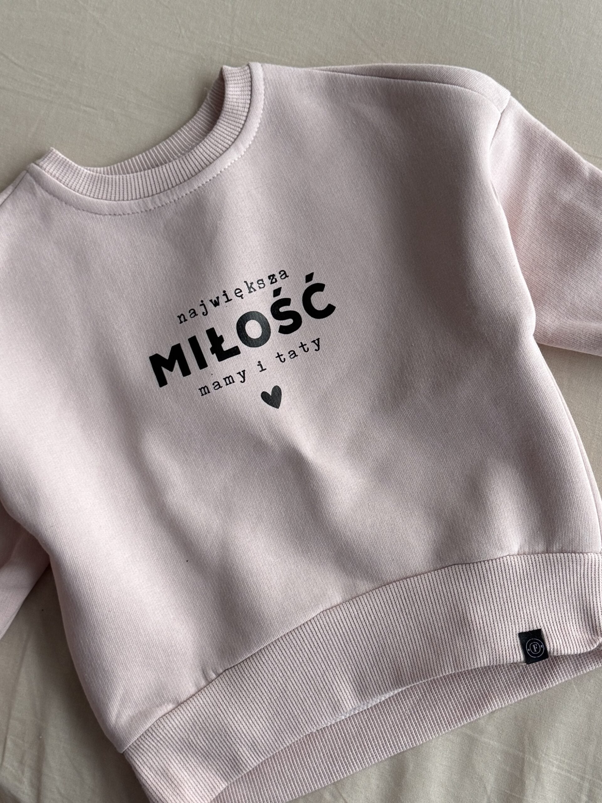 Bluza różowa najwieksza miłość mamy i taty rozmiar 80