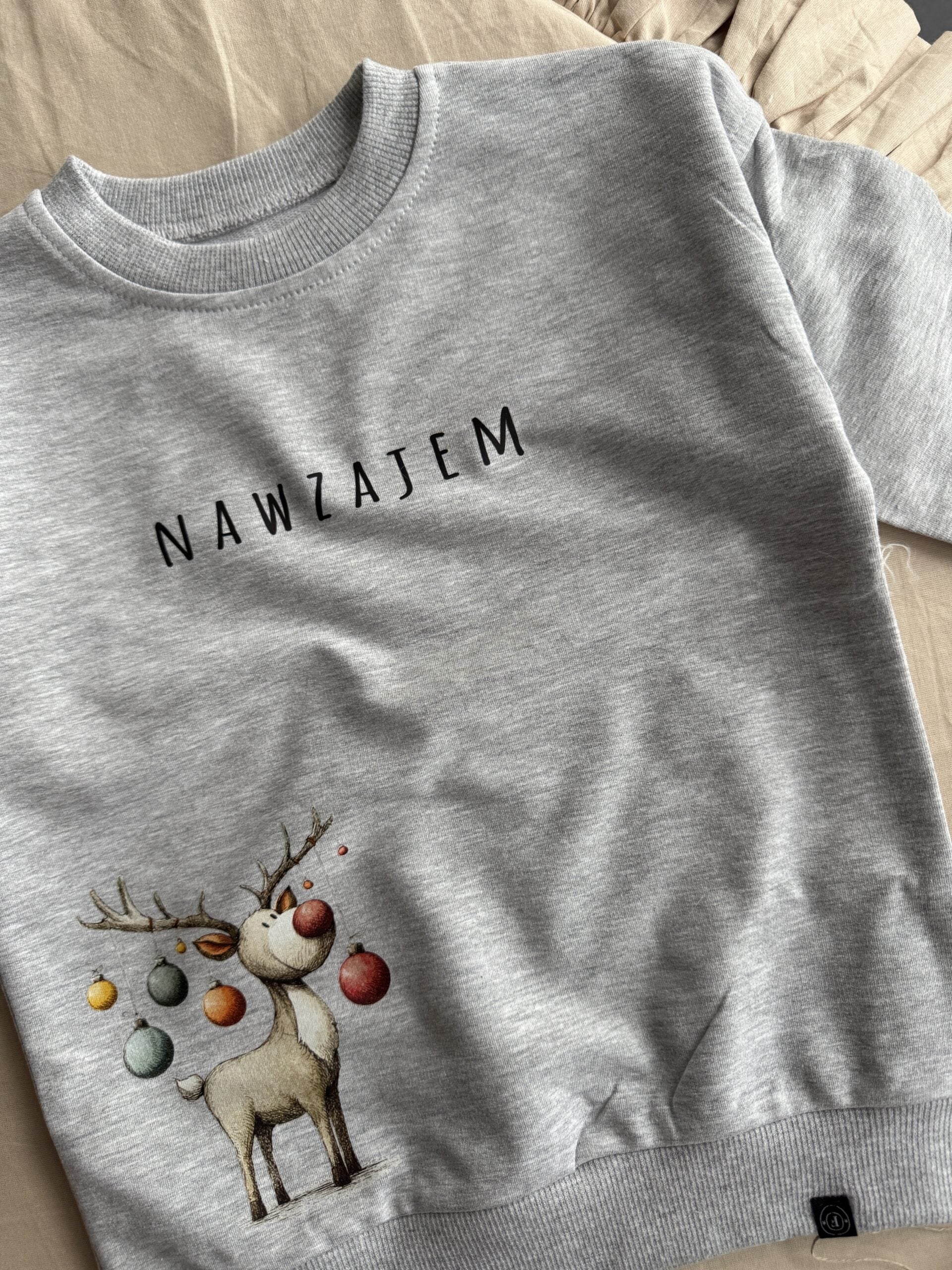 Bluza szara renifer nawzajem rozmiar 92