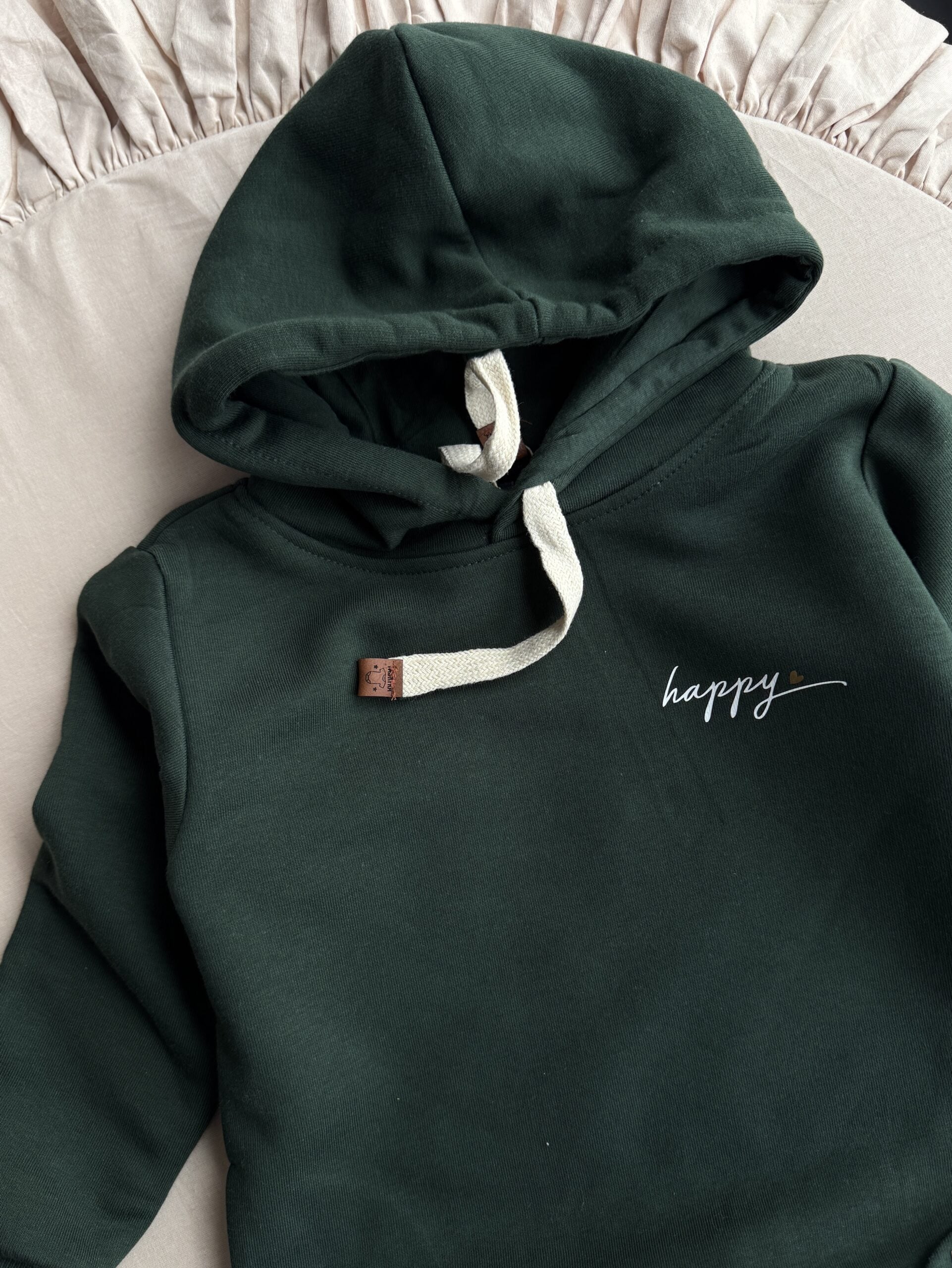 Bluza zielona z kapturem happy rozmiar 98