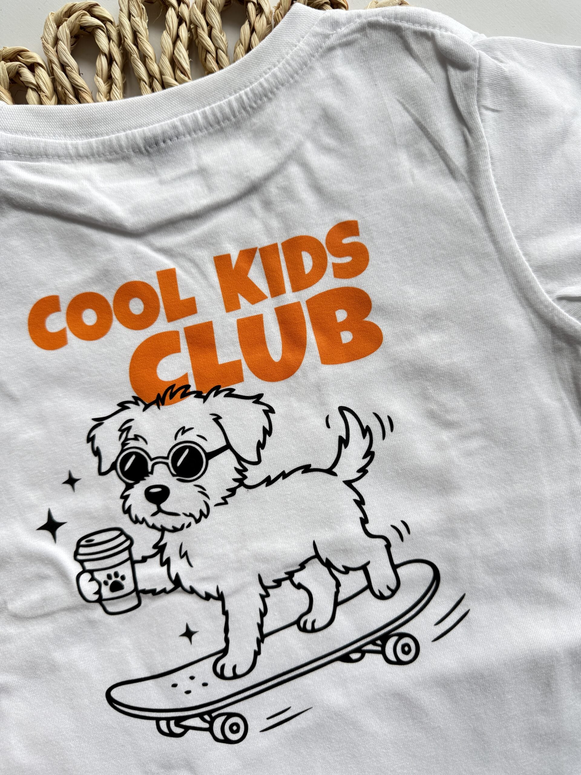 Koszulka biała z krótkim rękawem cool kids club rozmiar 104