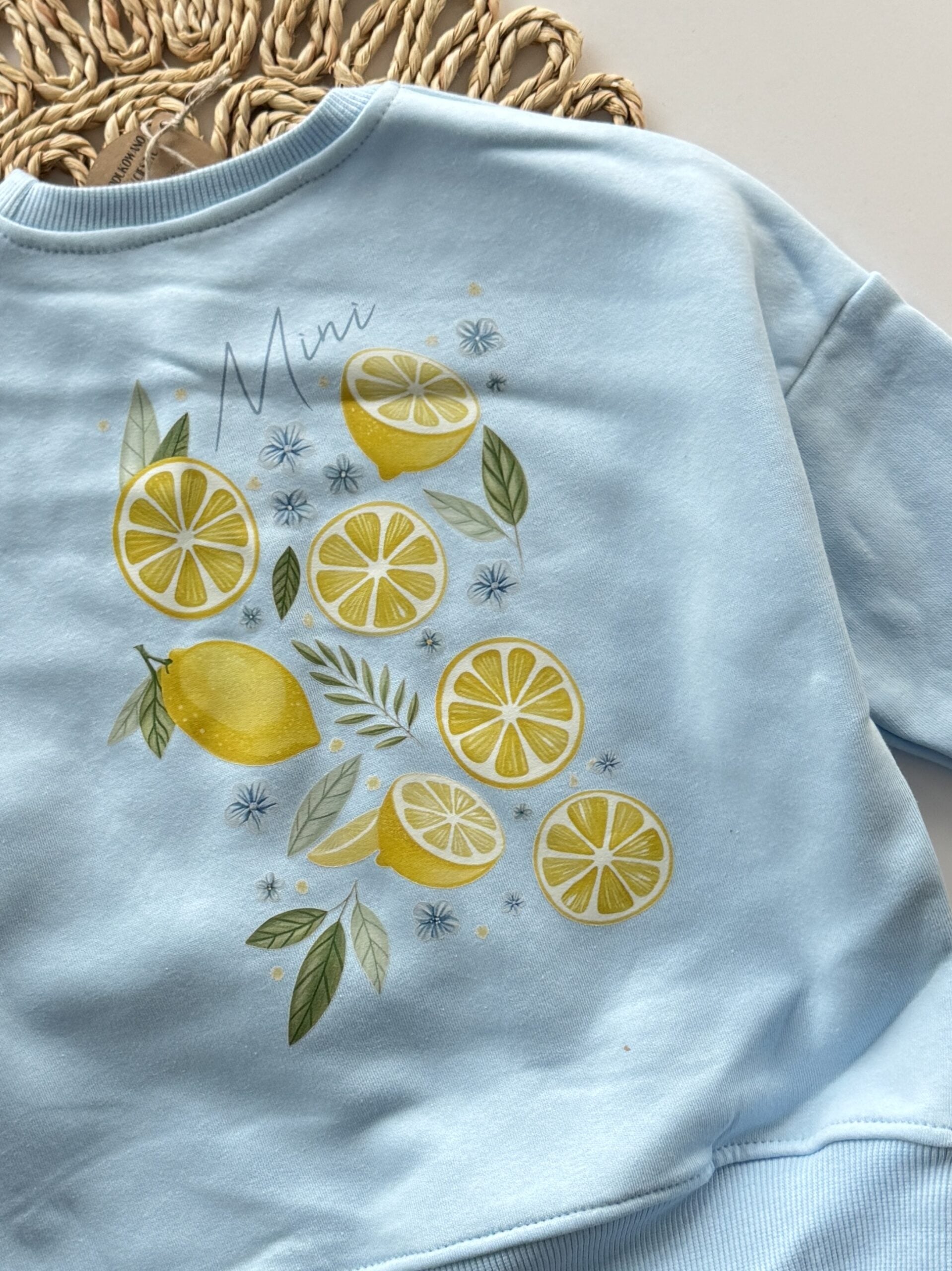 Bluza błękitna mini cytryny rozmiar 104