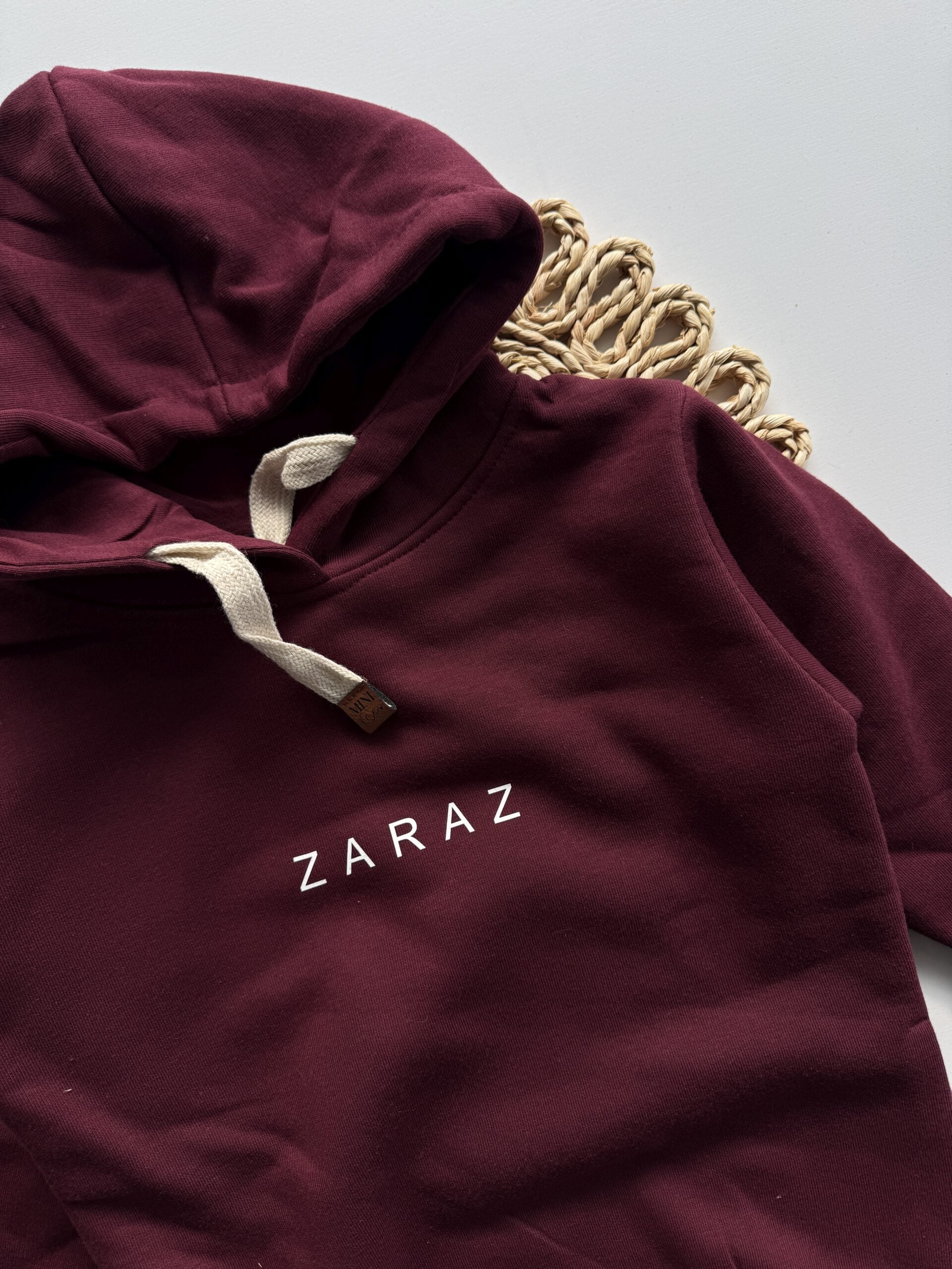 Bluza bordowa z kapturem zaraz rozmiar 110