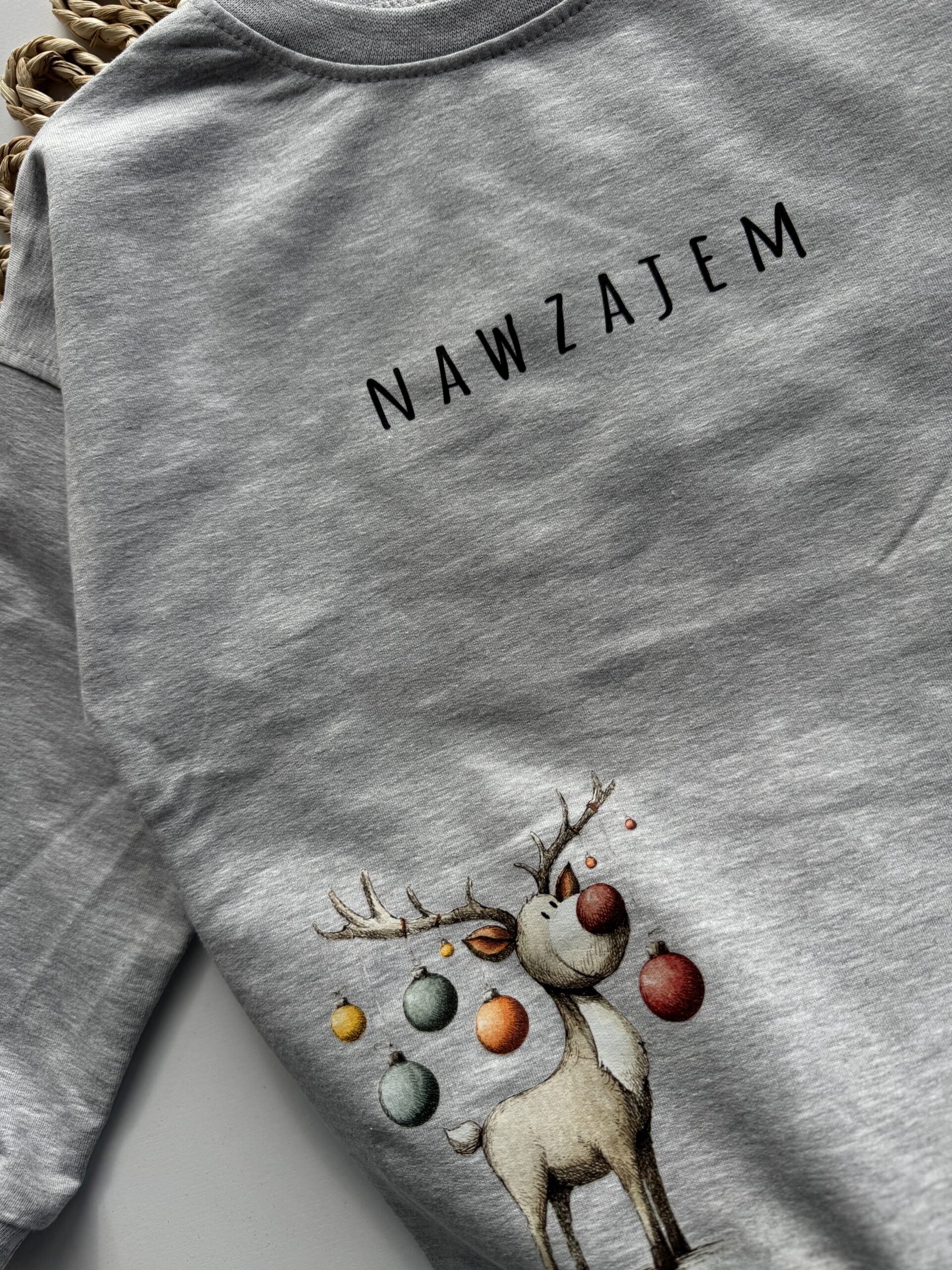 Bluza szara renifer nawzajem rozmiar 110