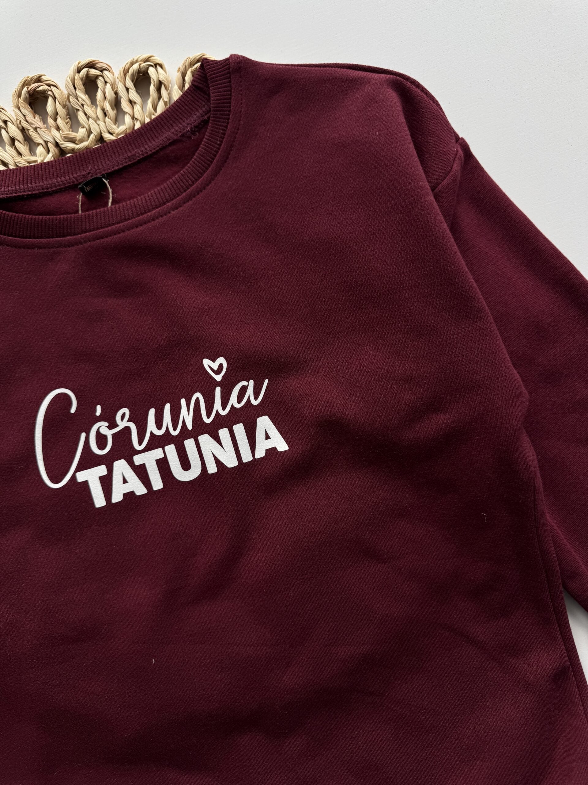 Bluza bordowa córunia tatunia rozmiar 110