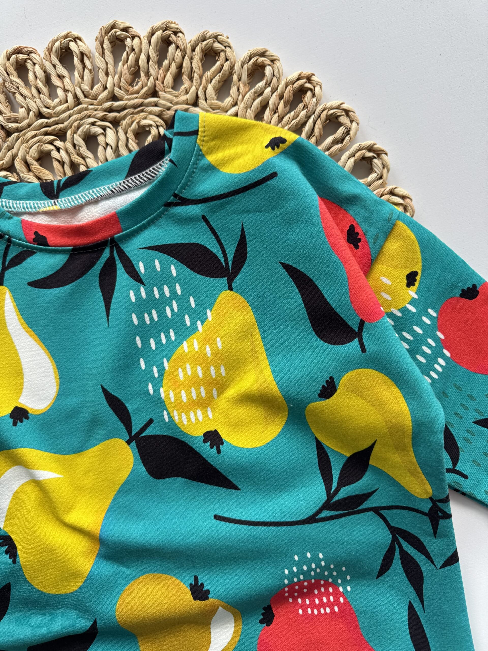 Bluza print gruszki rozmiar 110