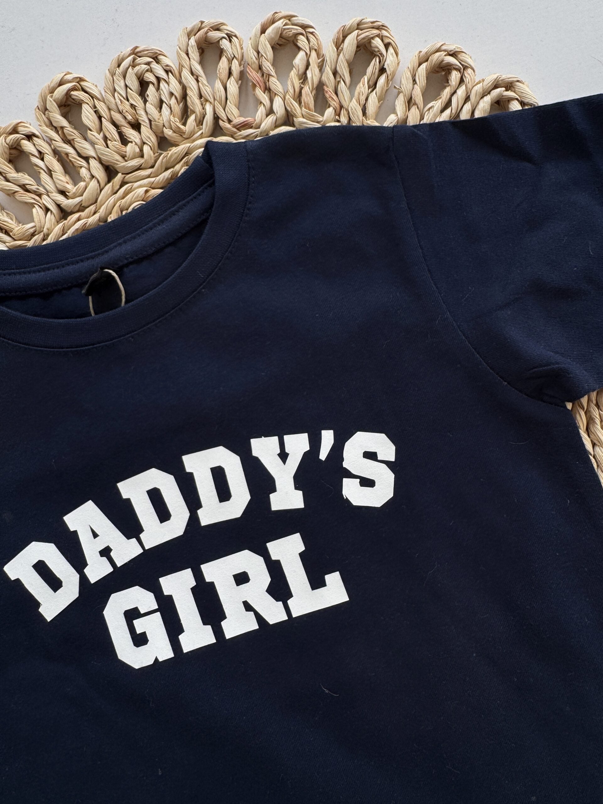 Koszulka granatowa z krótkim rękawem daddy's girl rozmiar 110