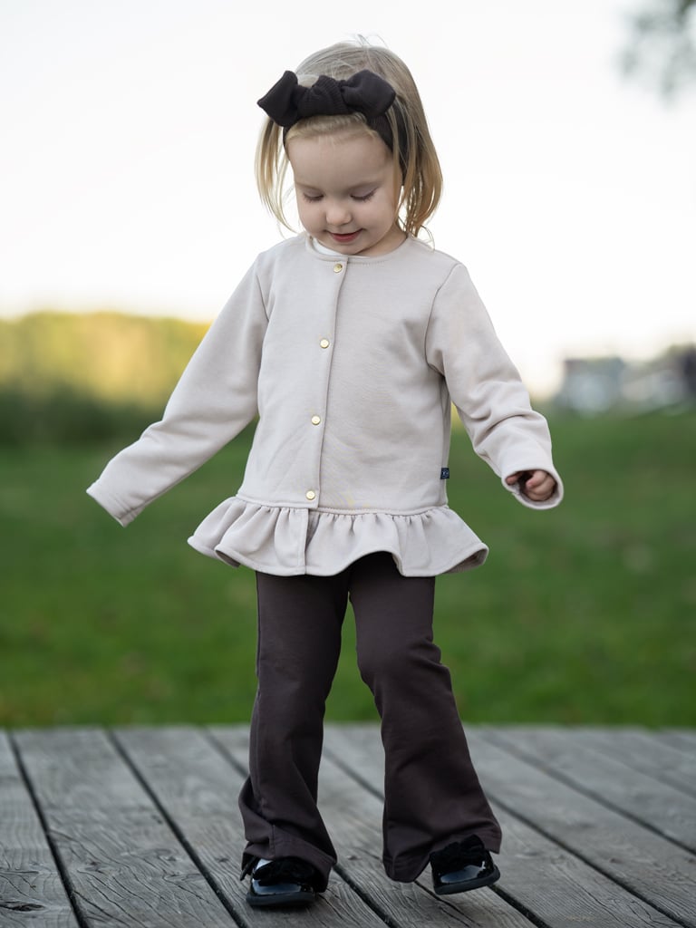 Bluza z baskinką beżowa