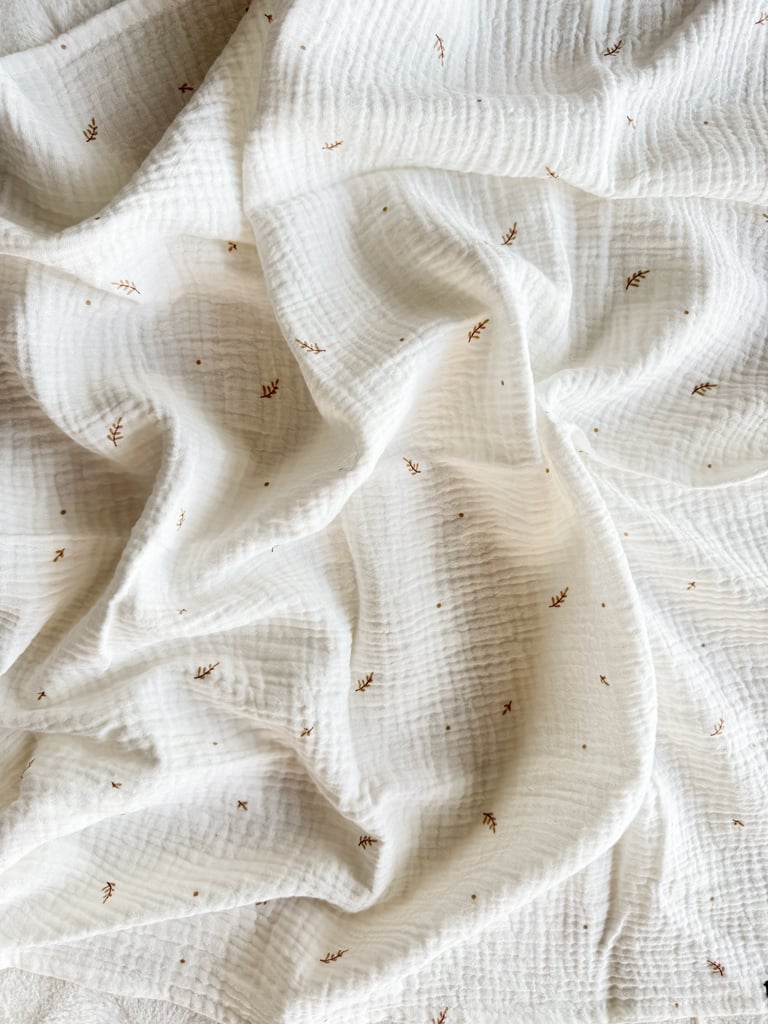Pieluszka muślinowa full print gałązki